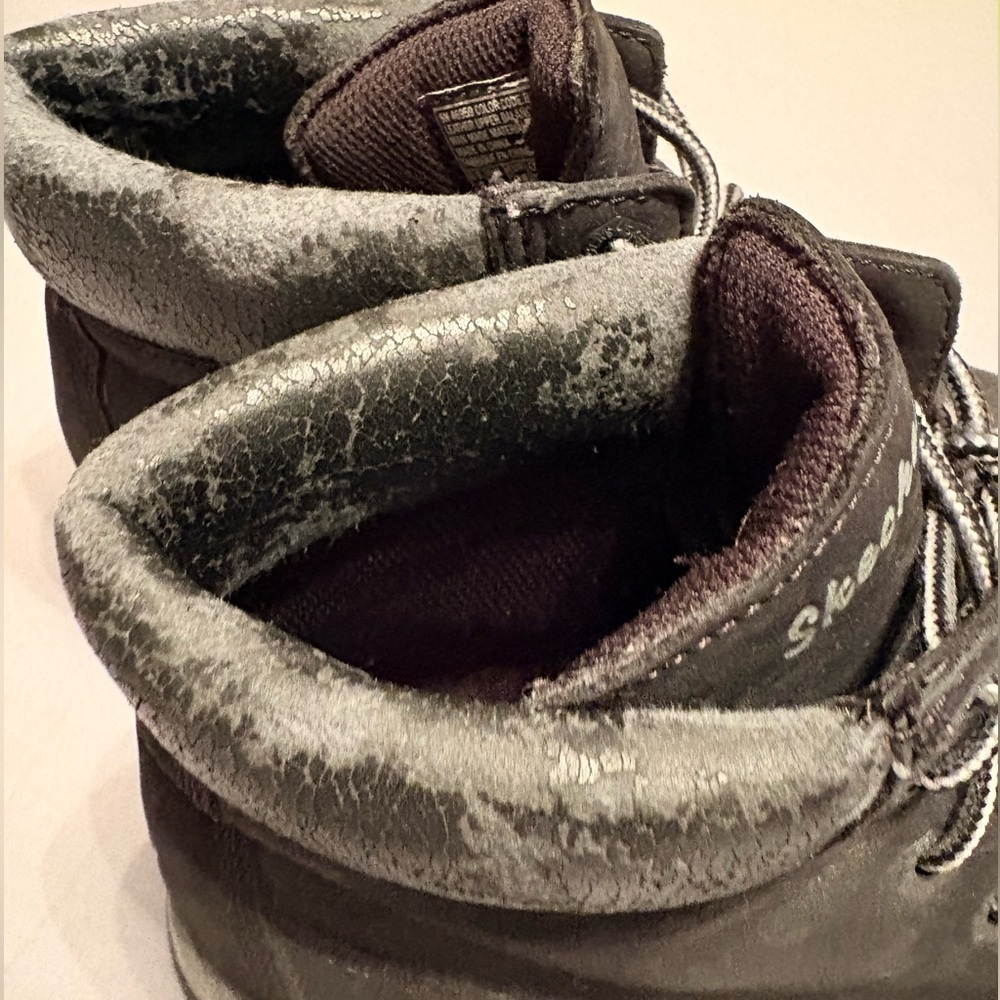 Sketchers Black Winter Ankle Boots - Picture 6 of 16